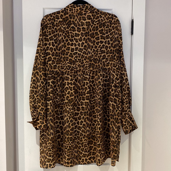 Zara Cheetah Print Tunic Length Shirt - Picture 8 of 9